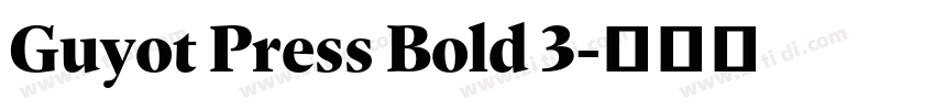 Guyot Press Bold 3字体转换
